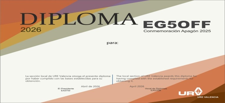 Del 24 al 28/04 Diploma - El Gran Apagon EG5OFF